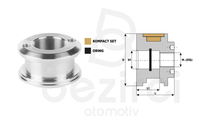 Hidrolik Silindir Çelik Piston Vidalı Tip